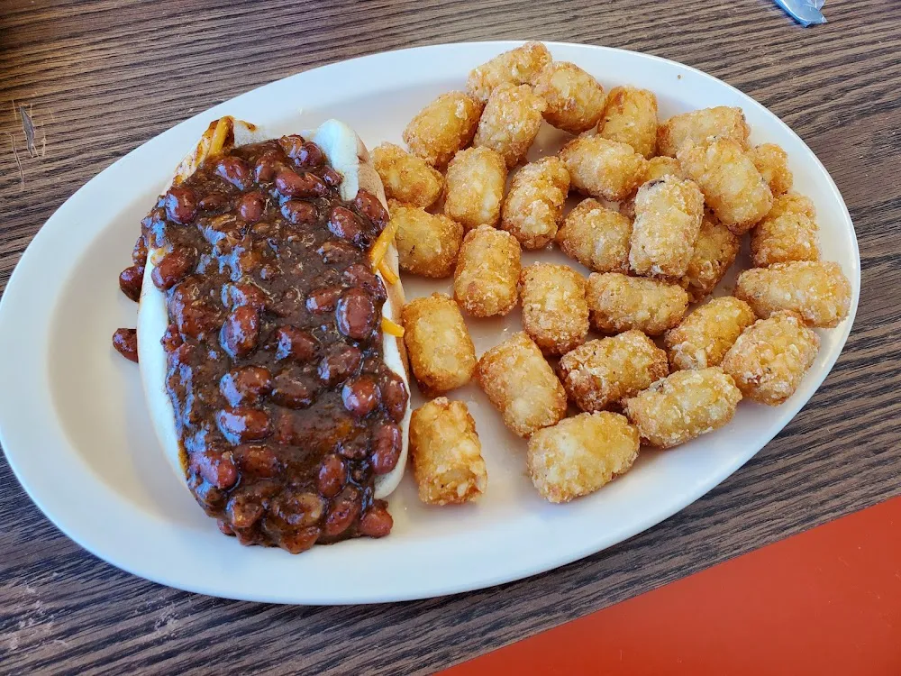 Chili Cheese Dog & Tater Tots